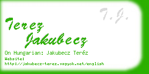 terez jakubecz business card